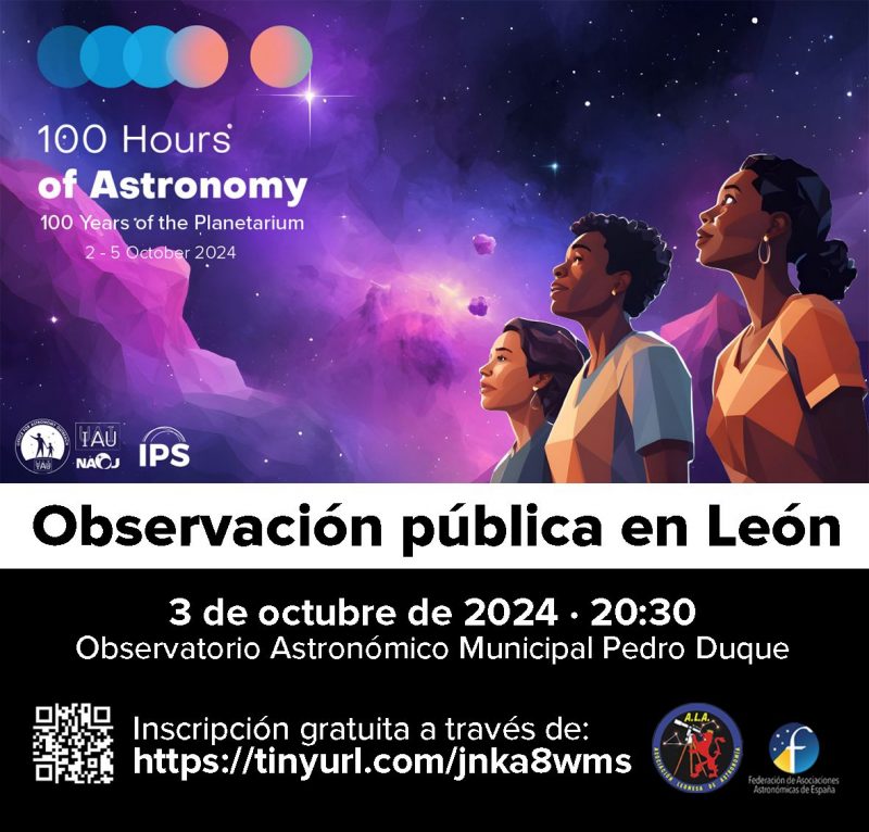 Cartel de las 100 horas de astronomía 2024