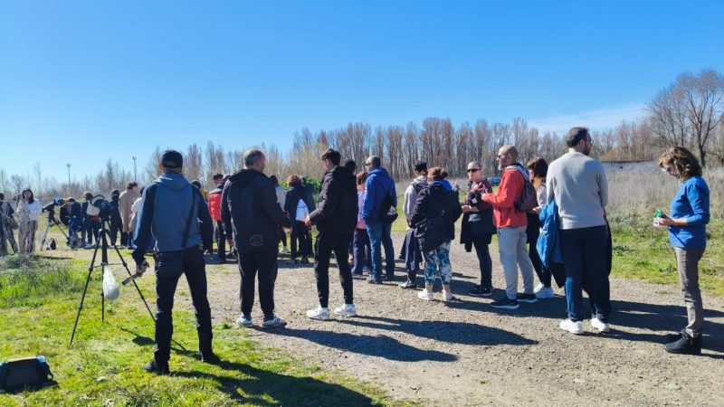 Observación pública del eclipse parcial de Sol en León.