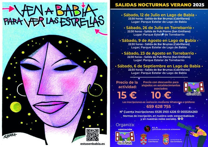 Cartel de la actividad "Ven a Babia para ver las estrellas"