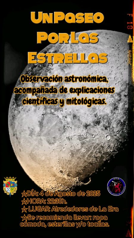 Cartel de la actividad en Villamartín de Don Sancho el 4/8/2025.