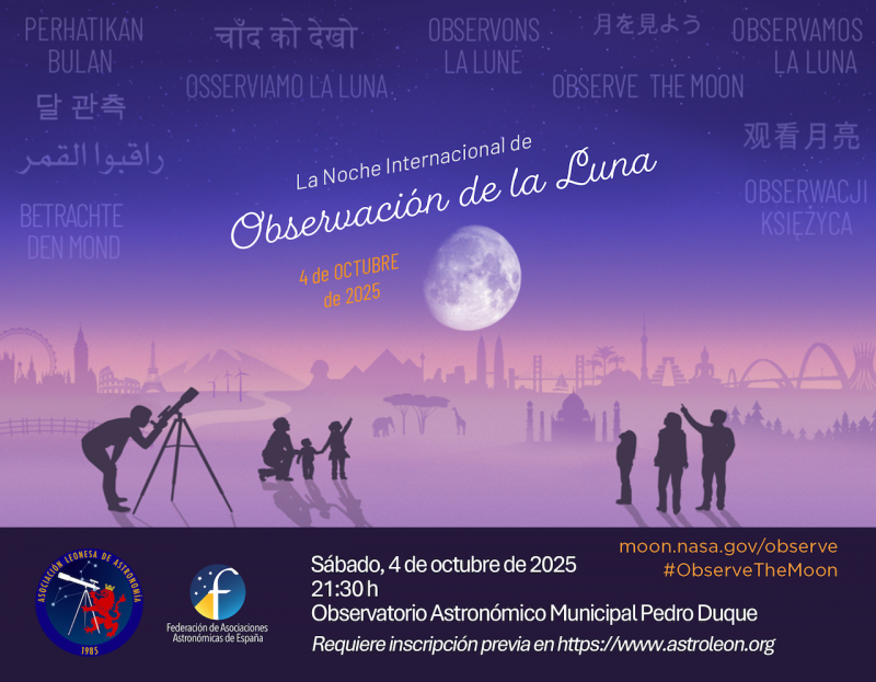 Cartel Observación Luna 2025-10-04
